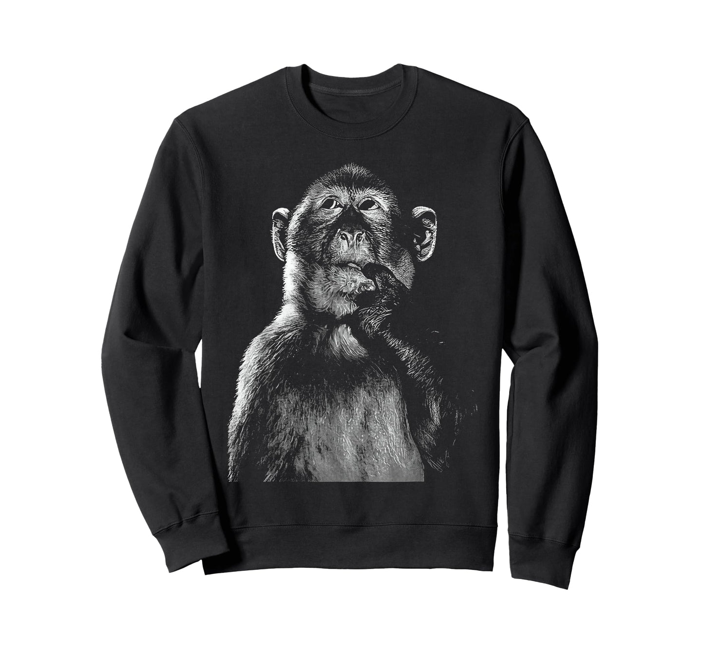 Funny Thinking Monkey Meme Humor Brainrot T-Shirt