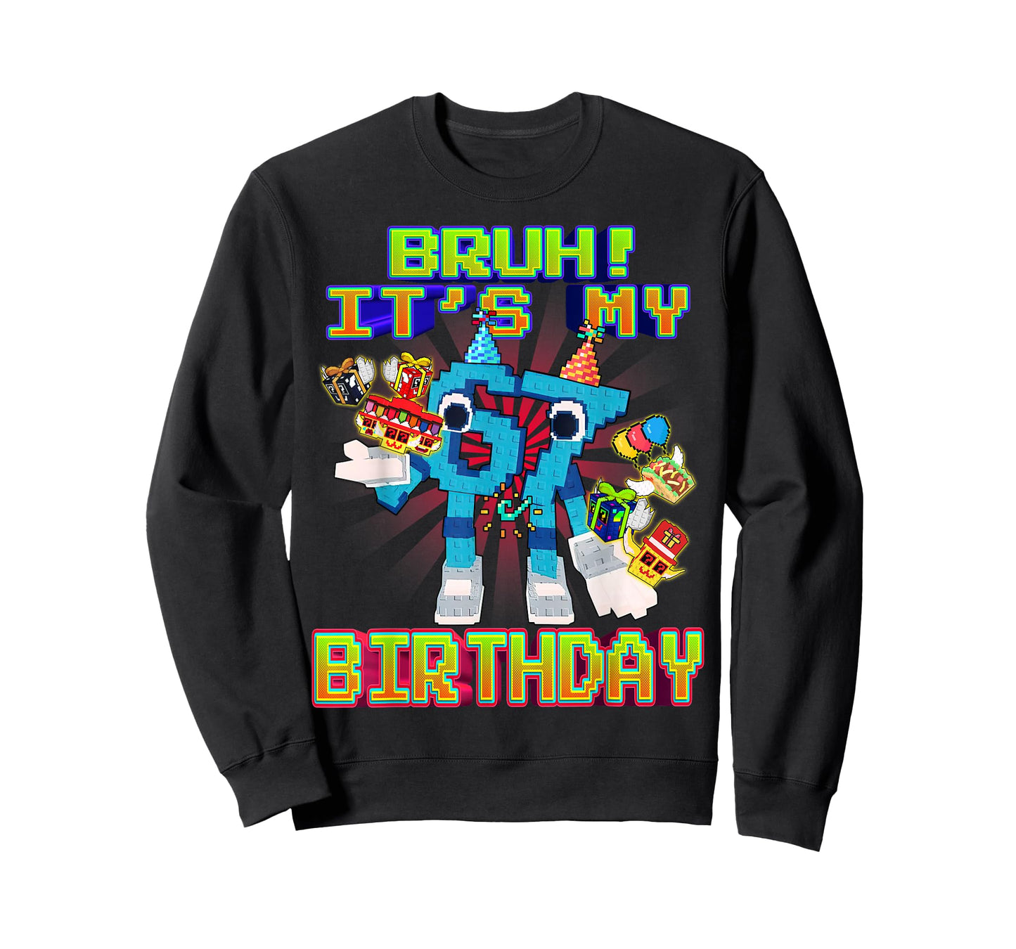 Bruh Birthday 67 Lucky Blocks Funny Brainrot for Kids Teens T-Shirt