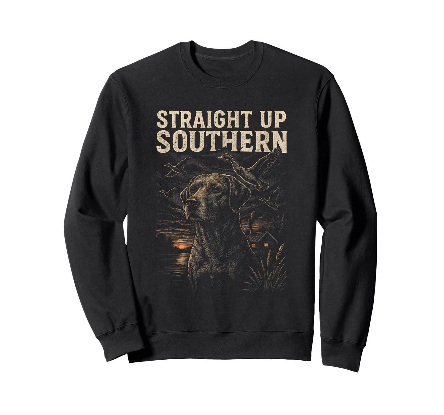 Straight Up Southern Labrador Dog Retro Country Southerners T-Shirt