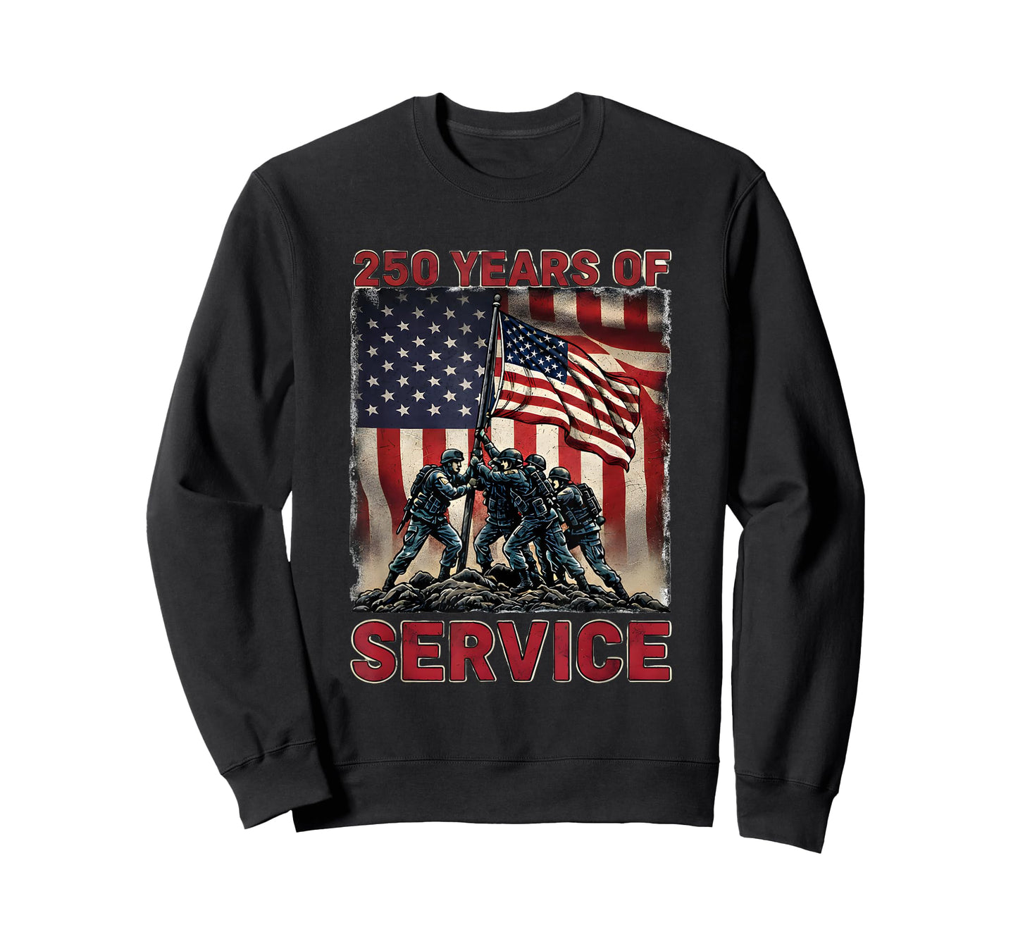 Service 250 Years 1776-2026 250th Birthday T-Shirt