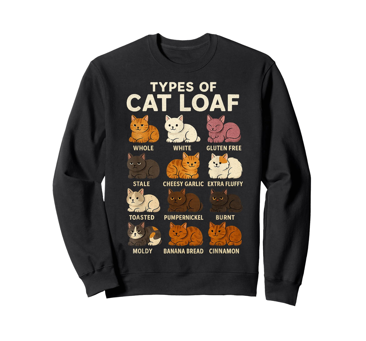 Types of Cat Loaf Cute Kitten Kawaii Cats, Cat Lover Girls T-Shirt