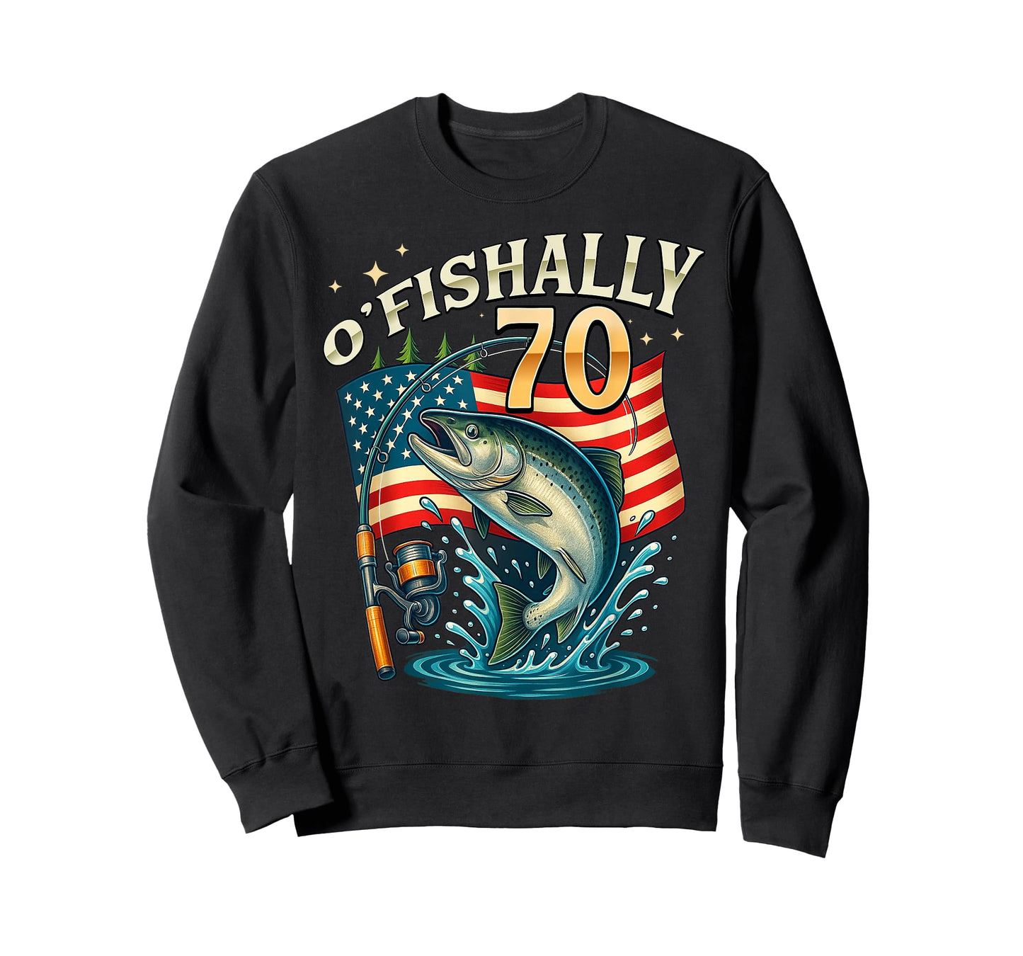 O'fishally 70 Years Old Fishing 70th Birthday Fisherman T-Shirt