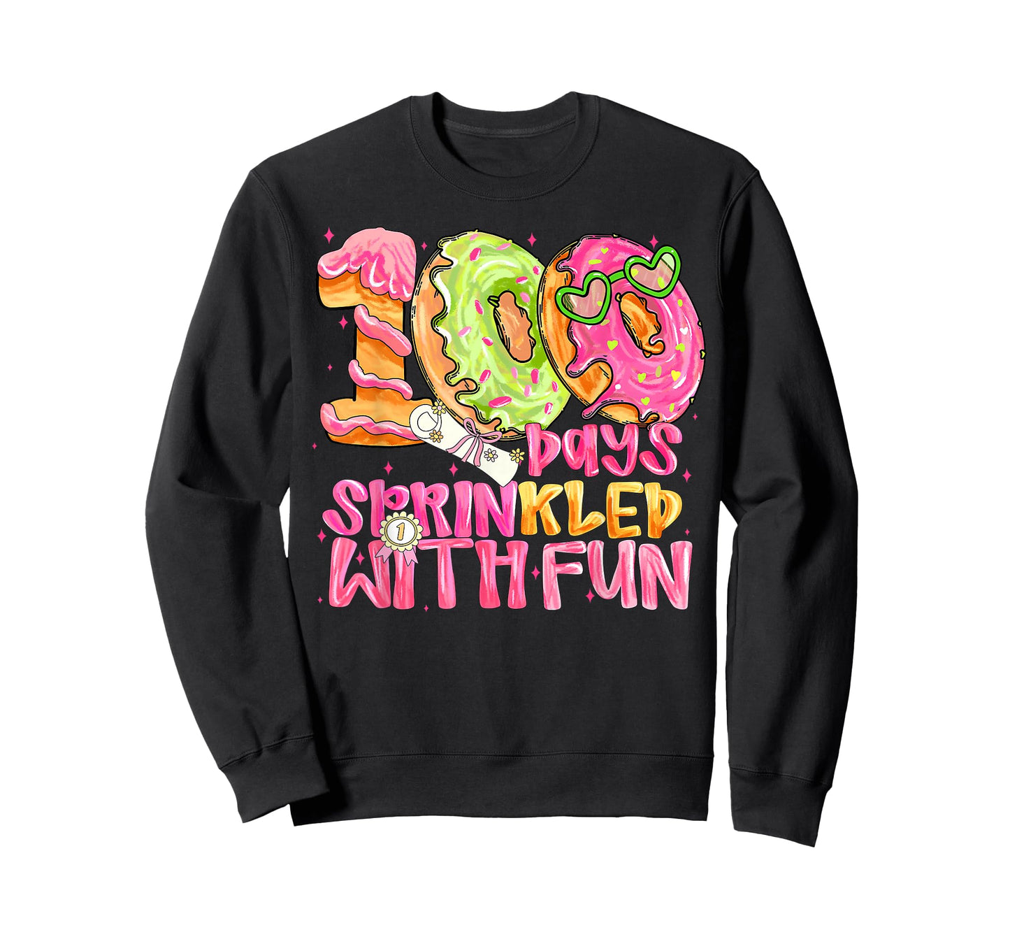 100 Days Sprinkled with Fun Donut 100th Day School Boy Girl T-Shirt