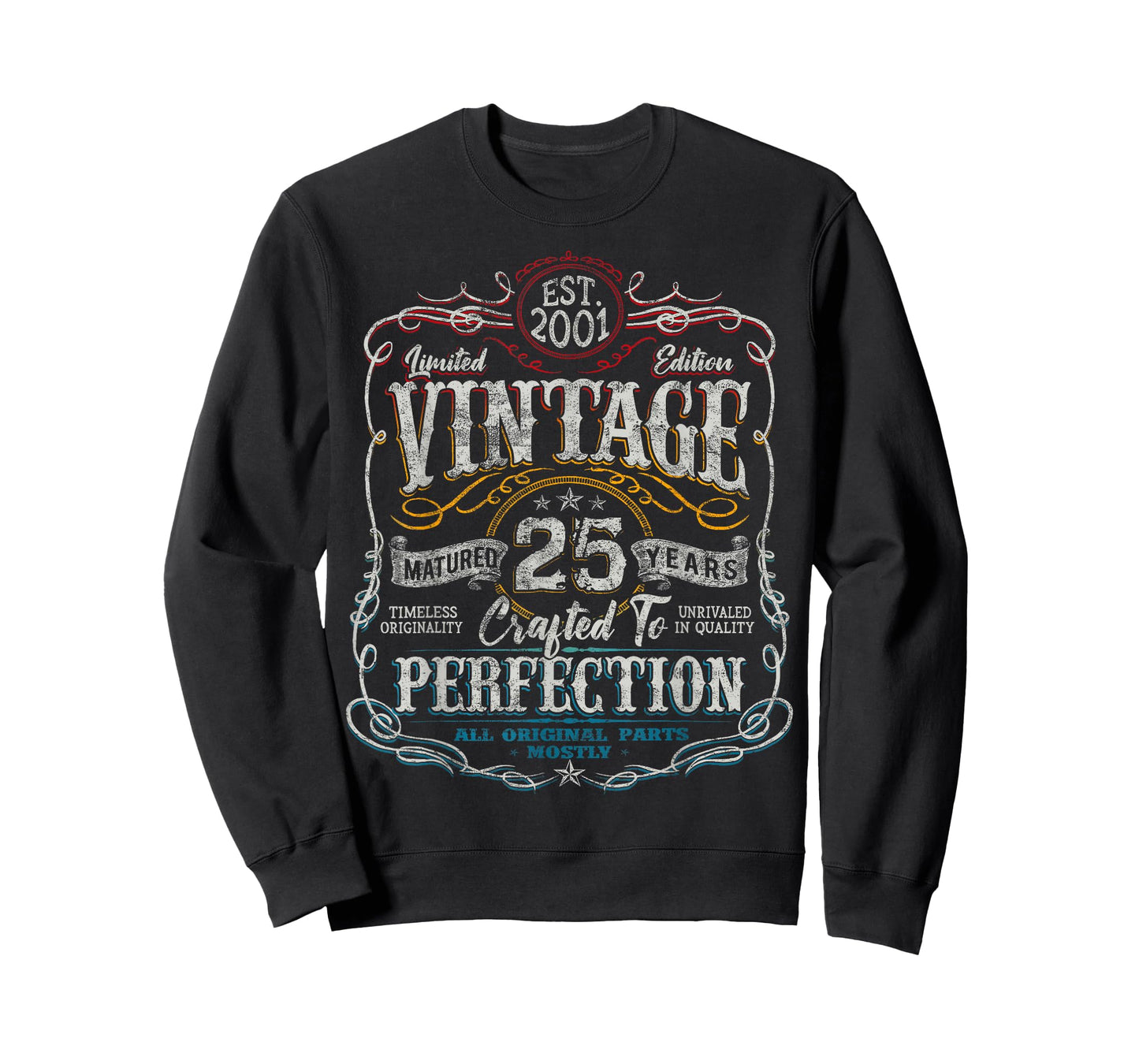 Vintage 2001 Limited Edition Shirt 25 Year Old 25th Birthday T-Shirt