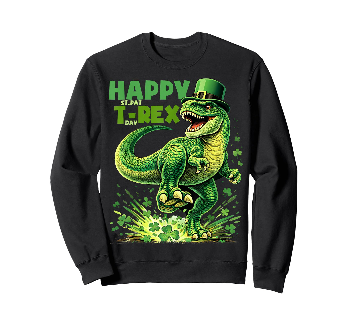Happy St Pat T-Rex Day Dinosaur St Patricks Day Boys Toddler T-Shirt