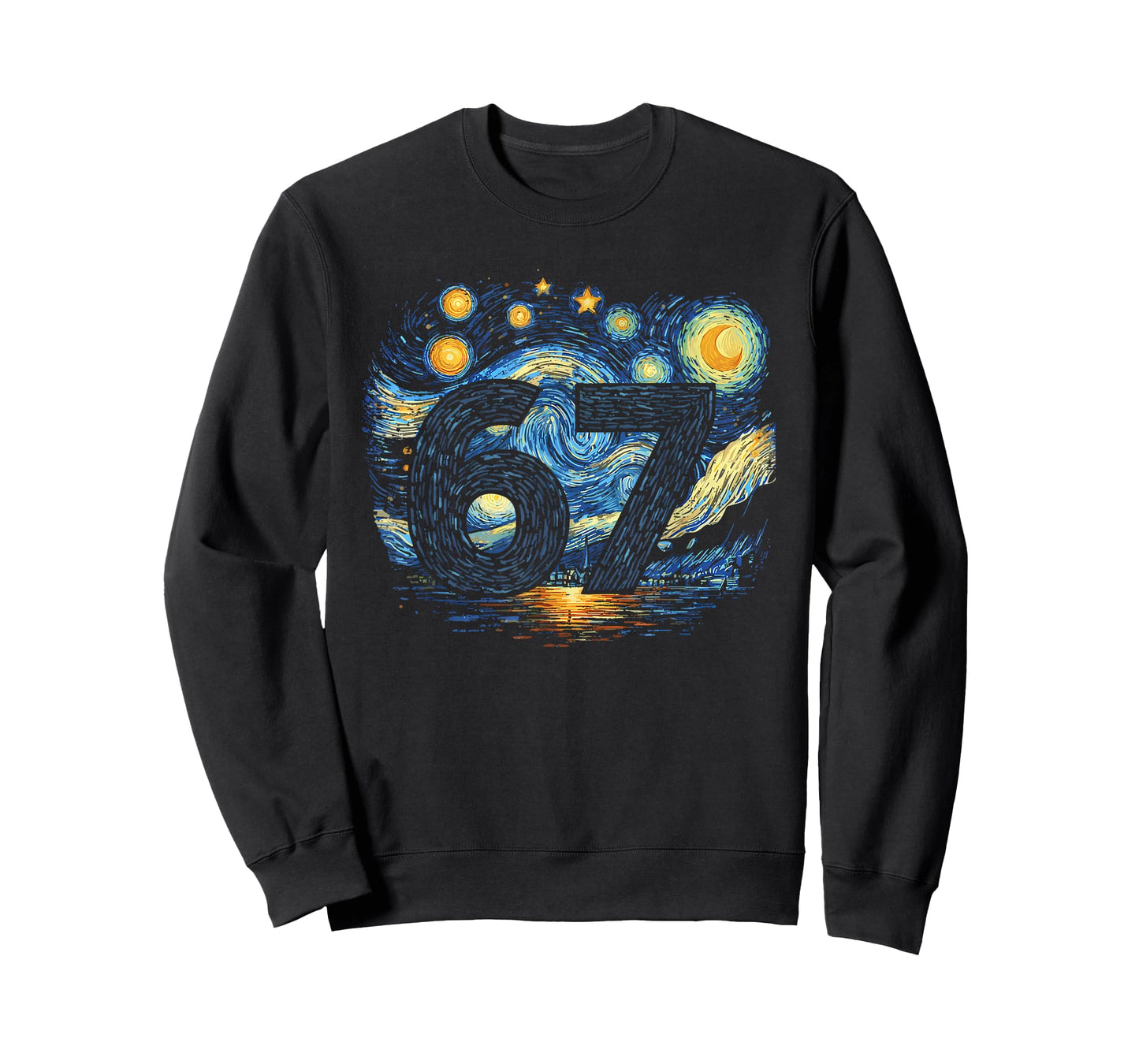 Funny 67 Meme Six Seven Starry Art Night T-Shirt