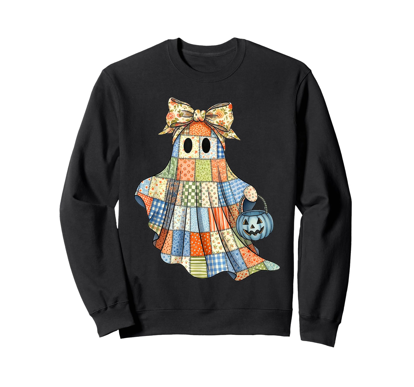 Patchwork Quilter Fall Ghost Bow Quilt Block Autumn Quilting T-Shirt
