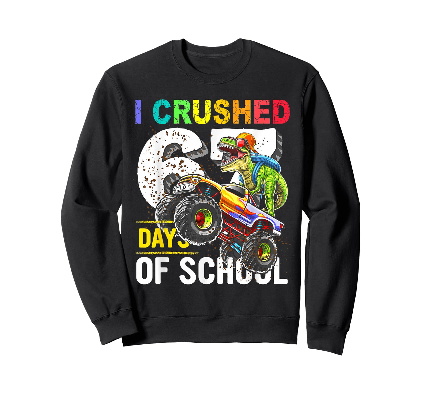 I Crushed 67 Days of School Funny Six Seven Meme Boys Kids T-Shirt