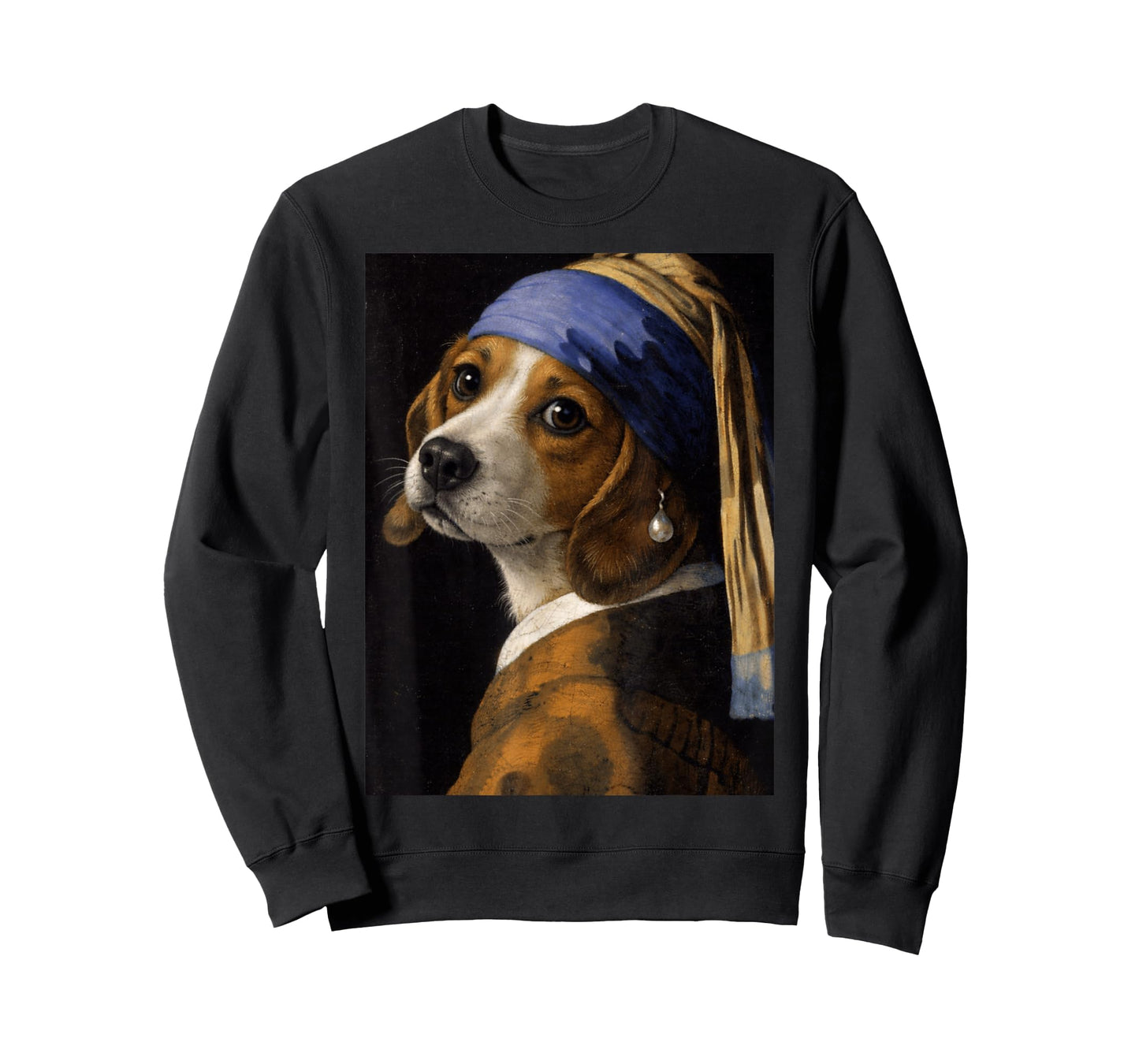 Girl with a Pearl Earring Beagle Funny Dog Meme T-Shirt
