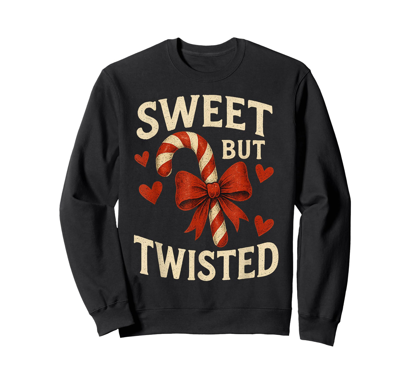 Sweet But Twisted Funny Christmas Candy Cane Xmas Holiday T-Shirt
