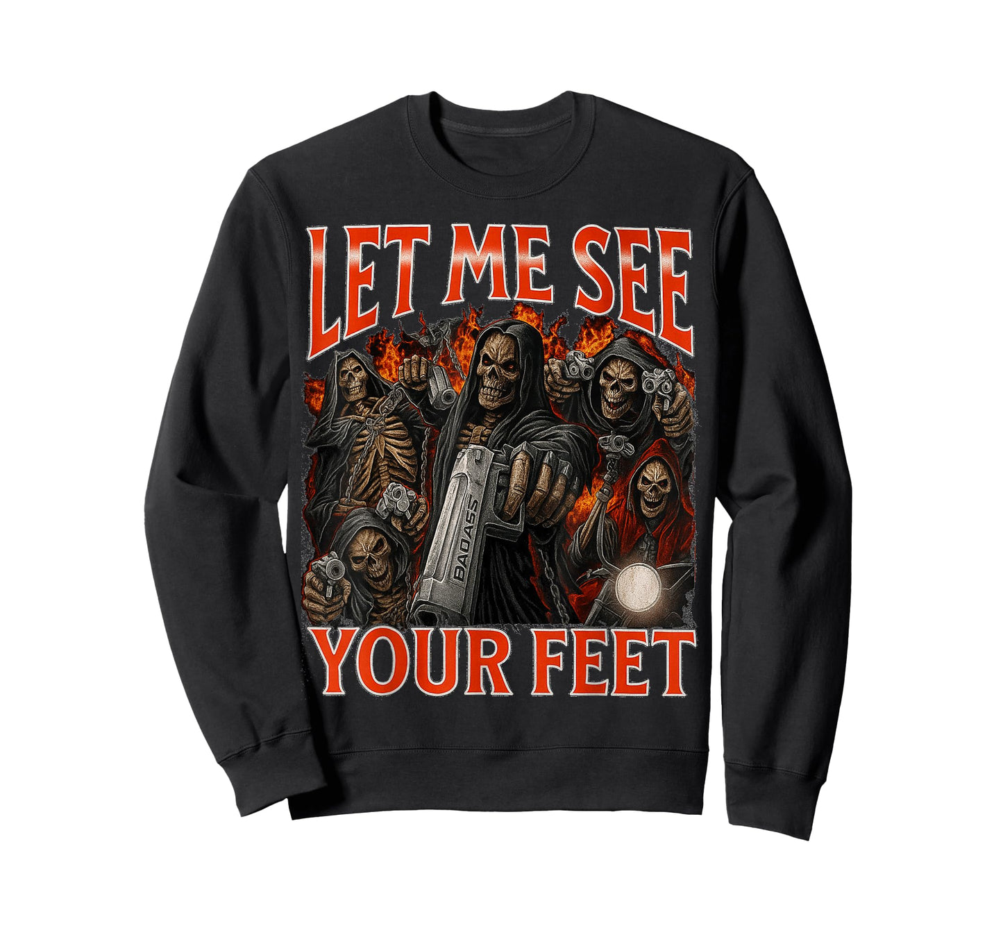 Let me See Your feet Funny Retro Grim Reaper Meme Joke T-Shirt