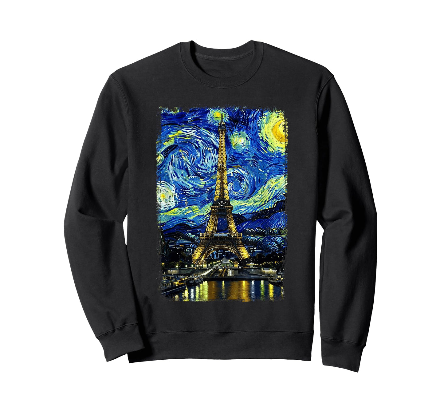 Eiffel Tower Van Gogh Starry Night Paris France Travel T-Shirt