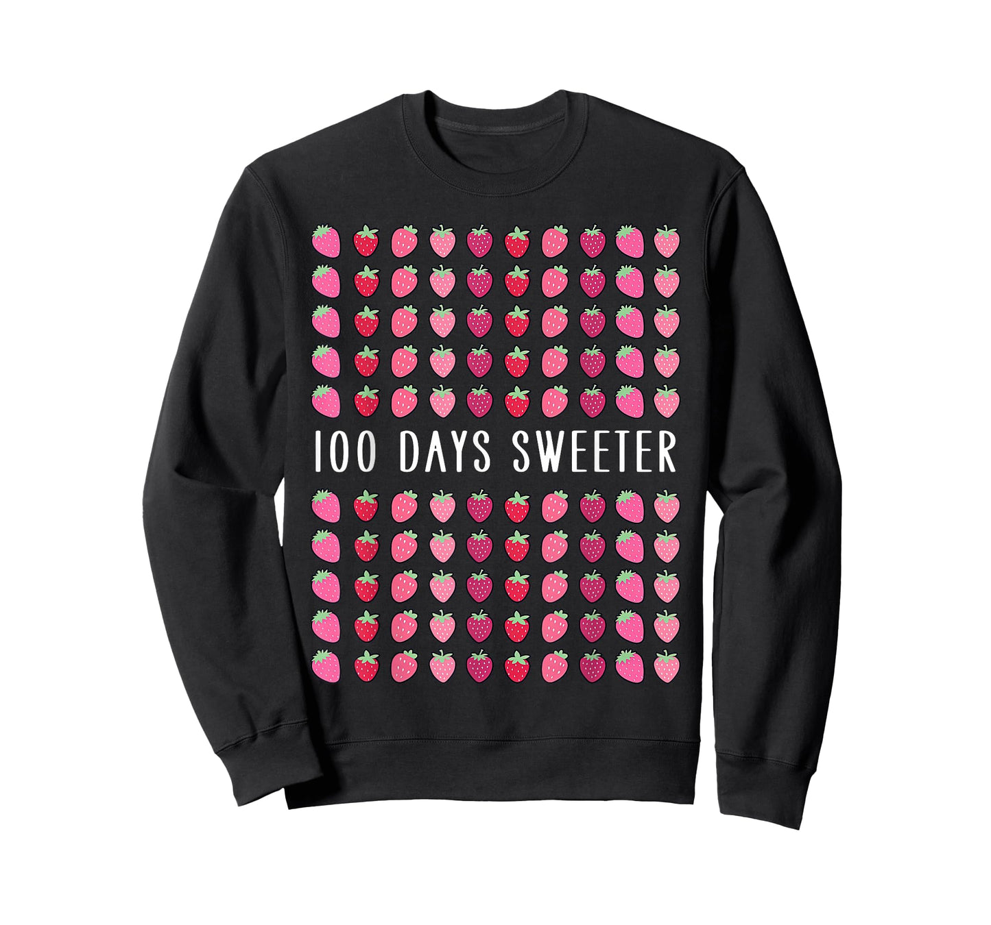 100 Days Sweeter Strawberry 100 Days of School Teacher Kids T-Shirt