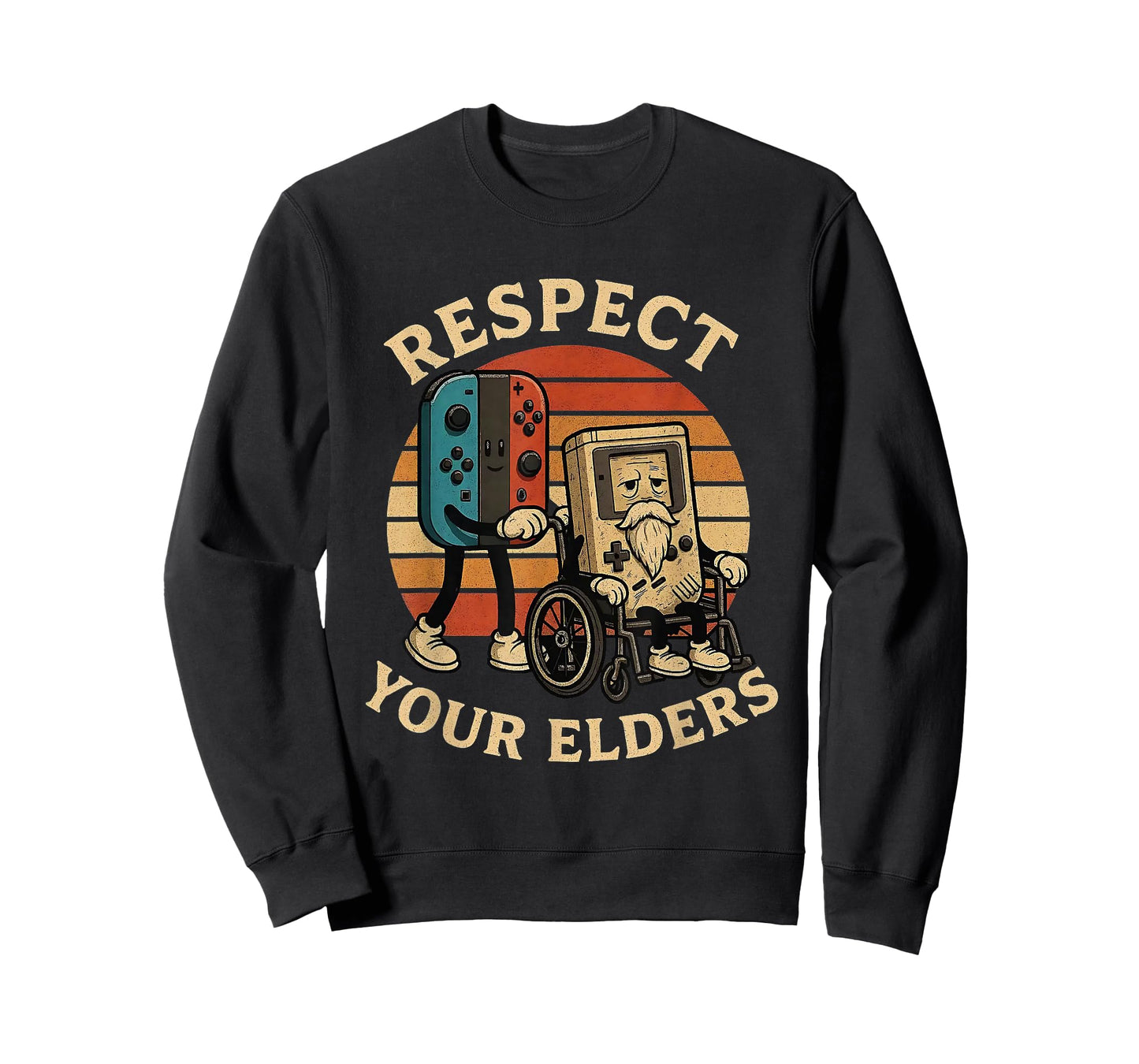 Respect Your Elders Funny Retro Gaming Tech Quote T-Shirt