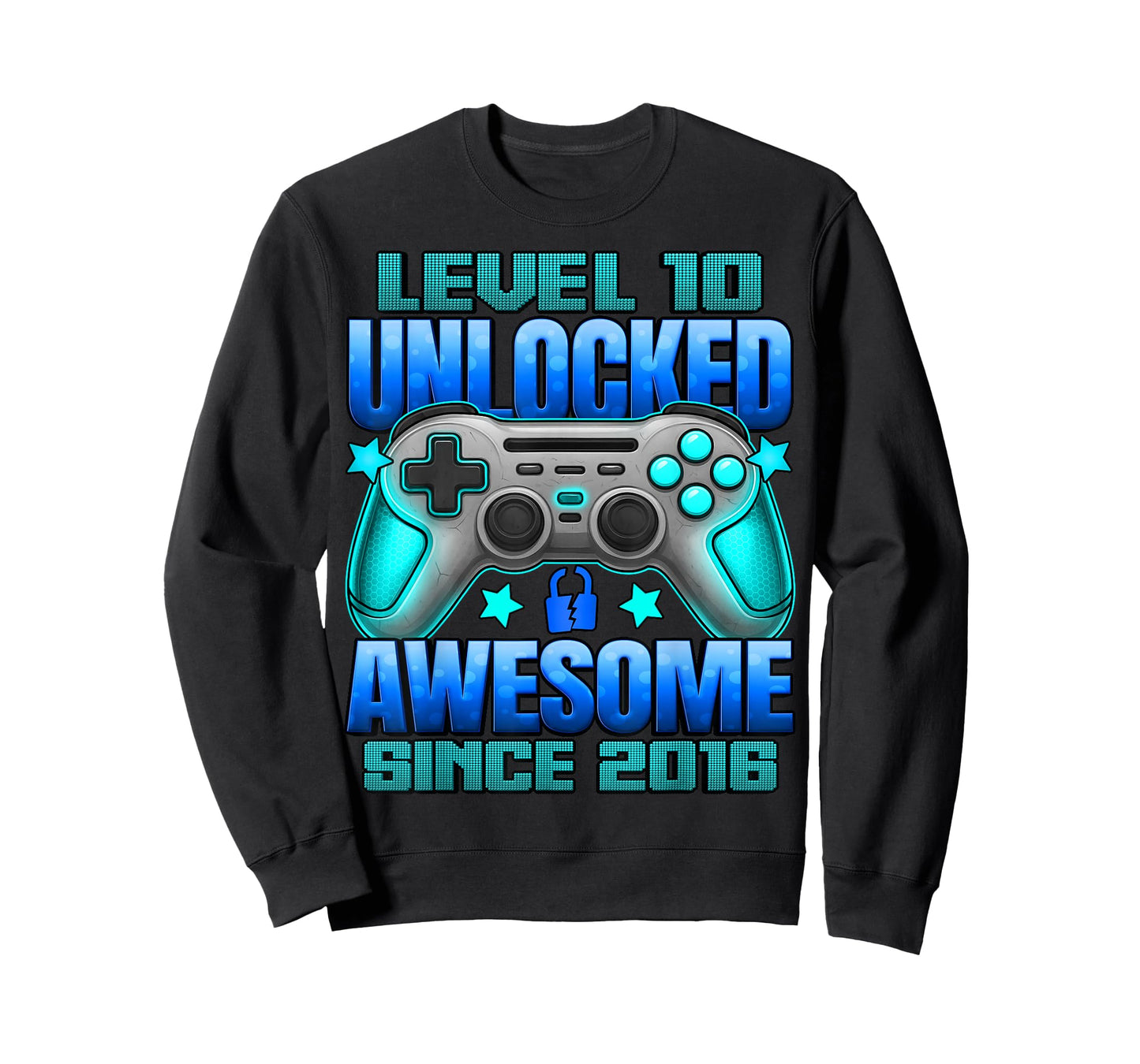 Level 10 Unlocked 10 Year Old Gifts Boys 10th Birthday Boy T-Shirt