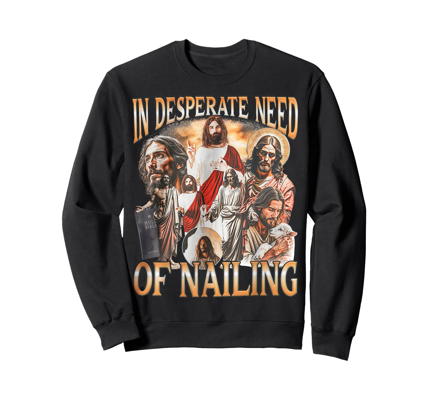 Retro in Desperate Need of Nailing Holy Bible Jesus T-Shirt