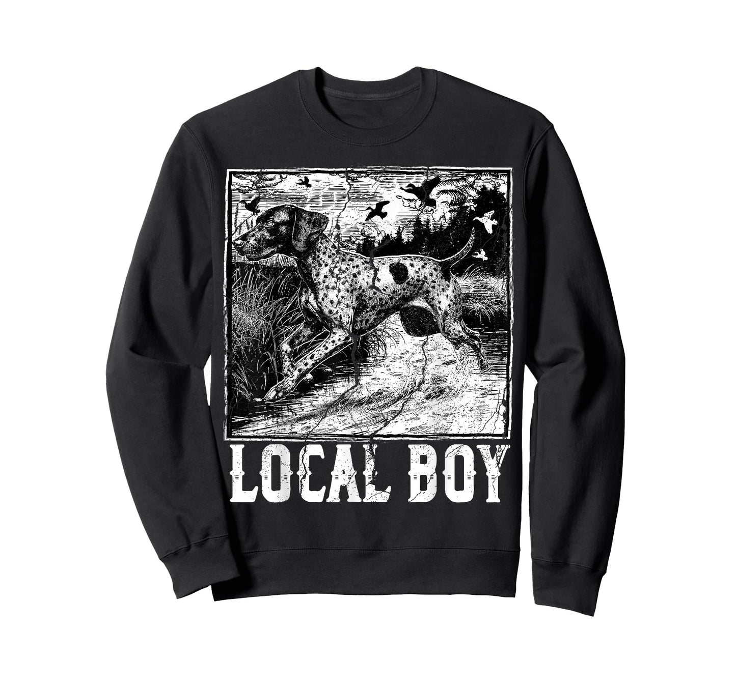 Retro Hunting Local Boy Southern Hunter Dog Lover Vintage T-Shirt