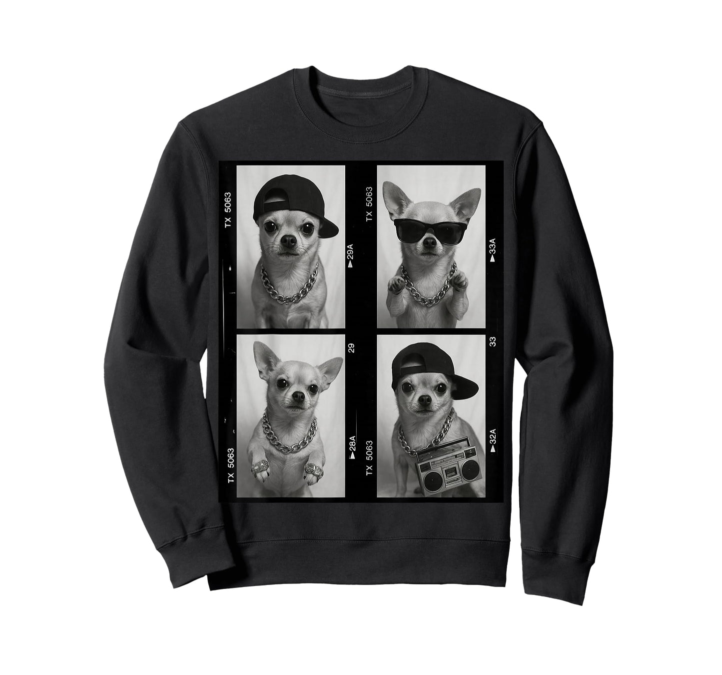 Retro Chihuahua Funny Animal Photobooth T-Shirt