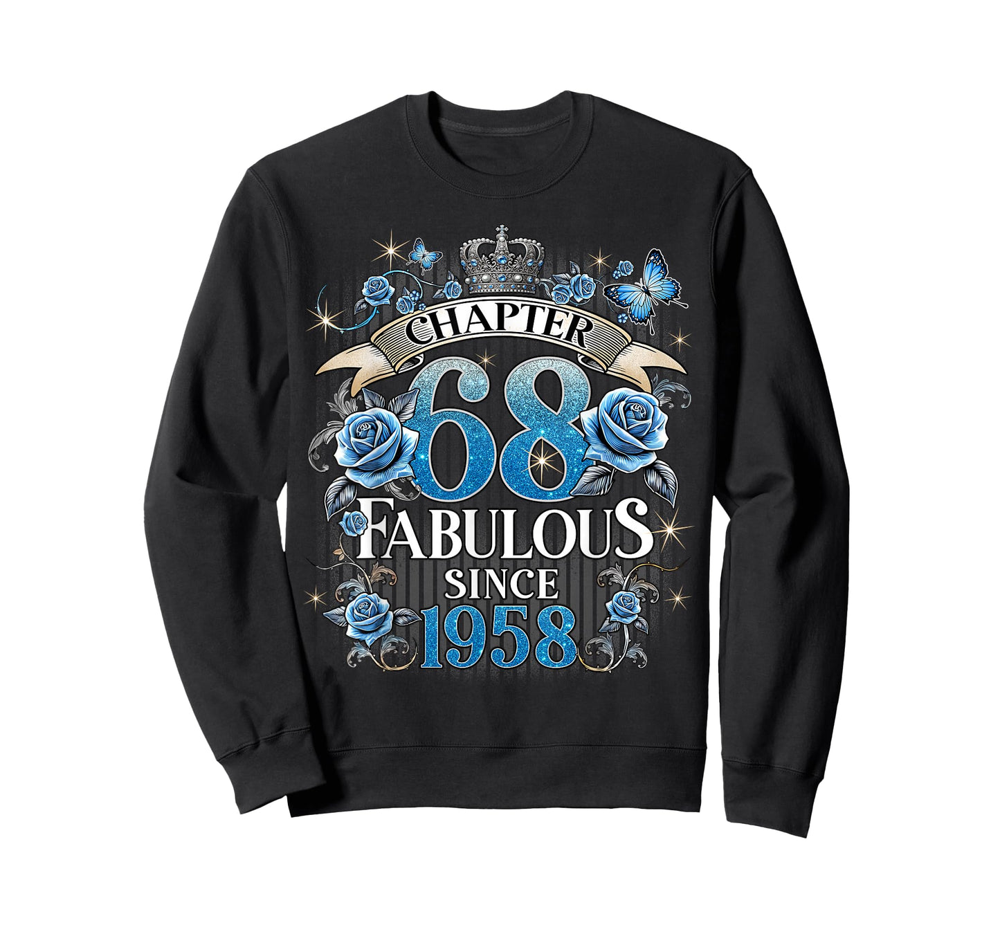 Chapter 68 Fabulous Since 1958 Roses 68th Birthday Women T-Shirt