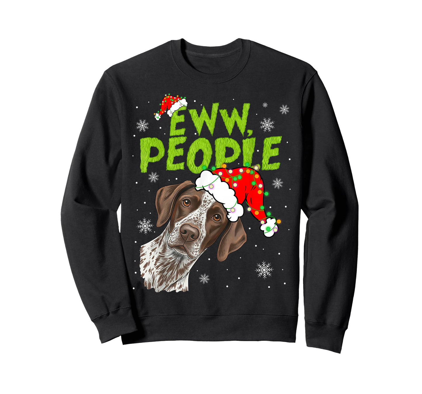 Funny Xmas Ew People GSP Dogs Lover Pajamas Men Women Kids T-Shirt