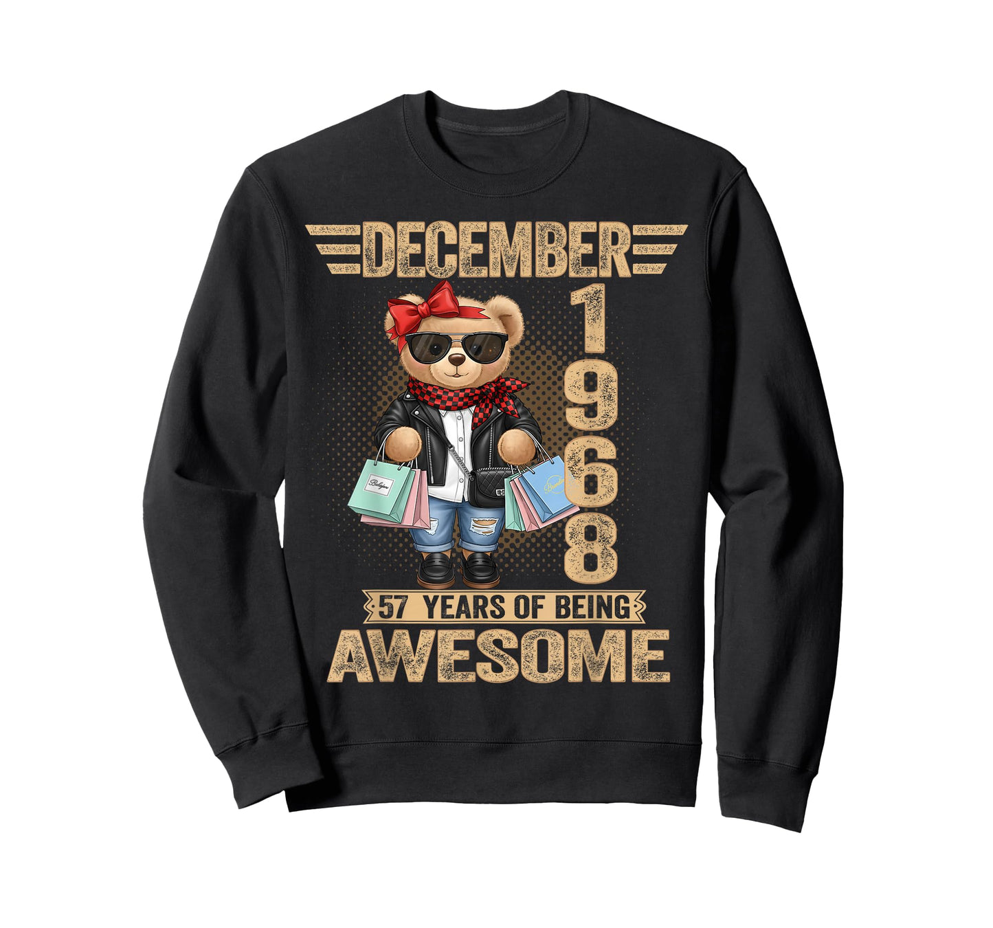 57 Year Old December 1968 Teddy Bear 57th Birthday Women T-Shirt