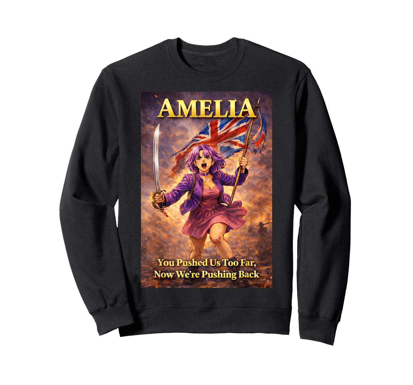 We are All Amelia Vintage UK Union Jack British England T-Shirt
