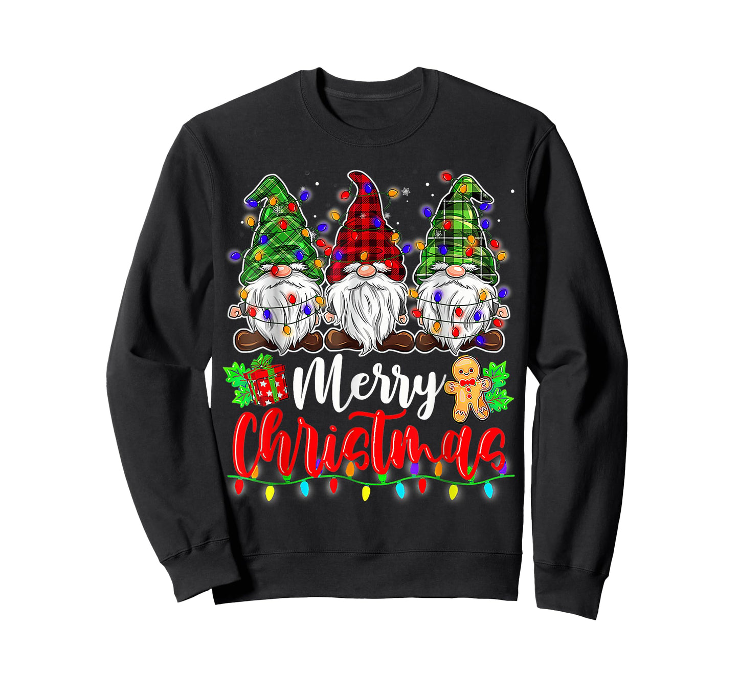 Gnomes Merry Christmas Light Gnome Xmas T-Shirt