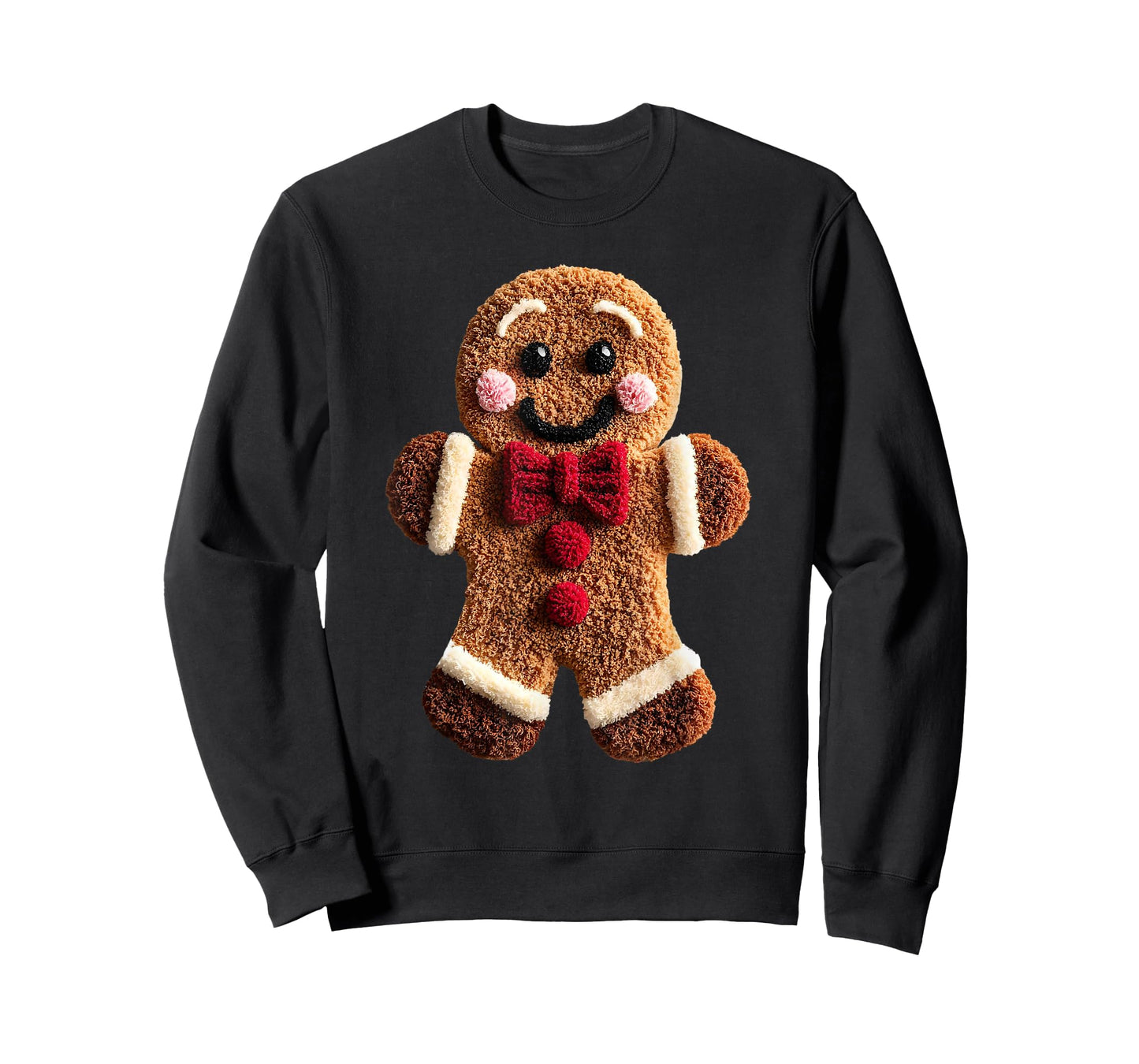 Funny Gingerbread Man Crochet Xmas Pajamas Holiday Christmas T-Shirt