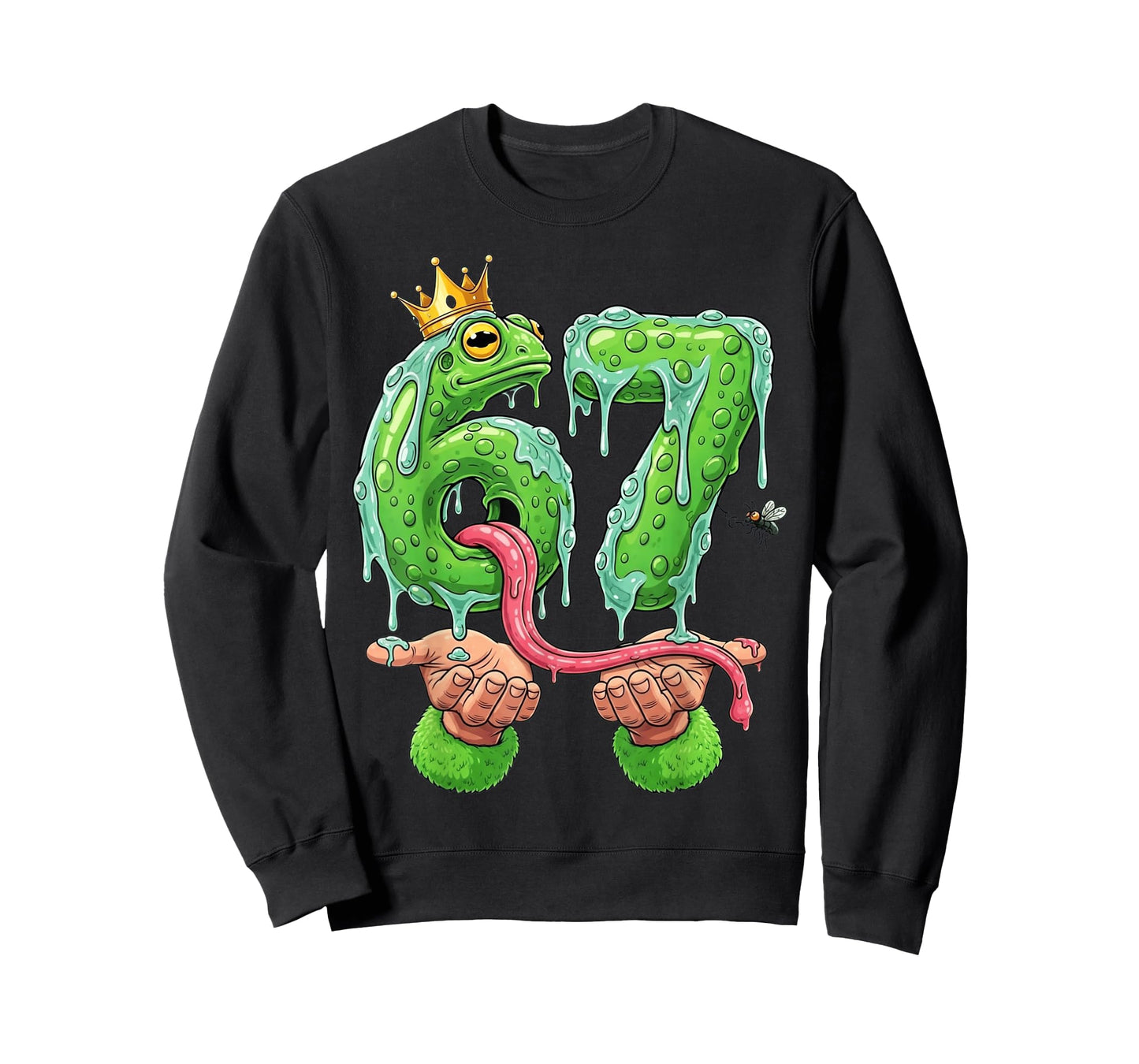 Funny Frog 67 Six Seven Gen Alpha Slang Meme Drip T-Shirt