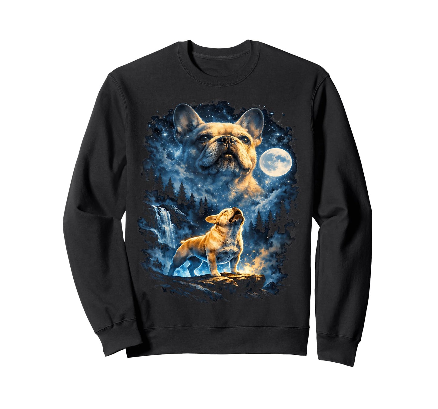 Frenchie Howling At The Moon T-Shirt