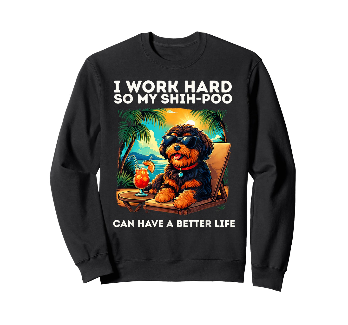 Shih Poo Lover Design Funny Shih Poo Dog T-Shirt