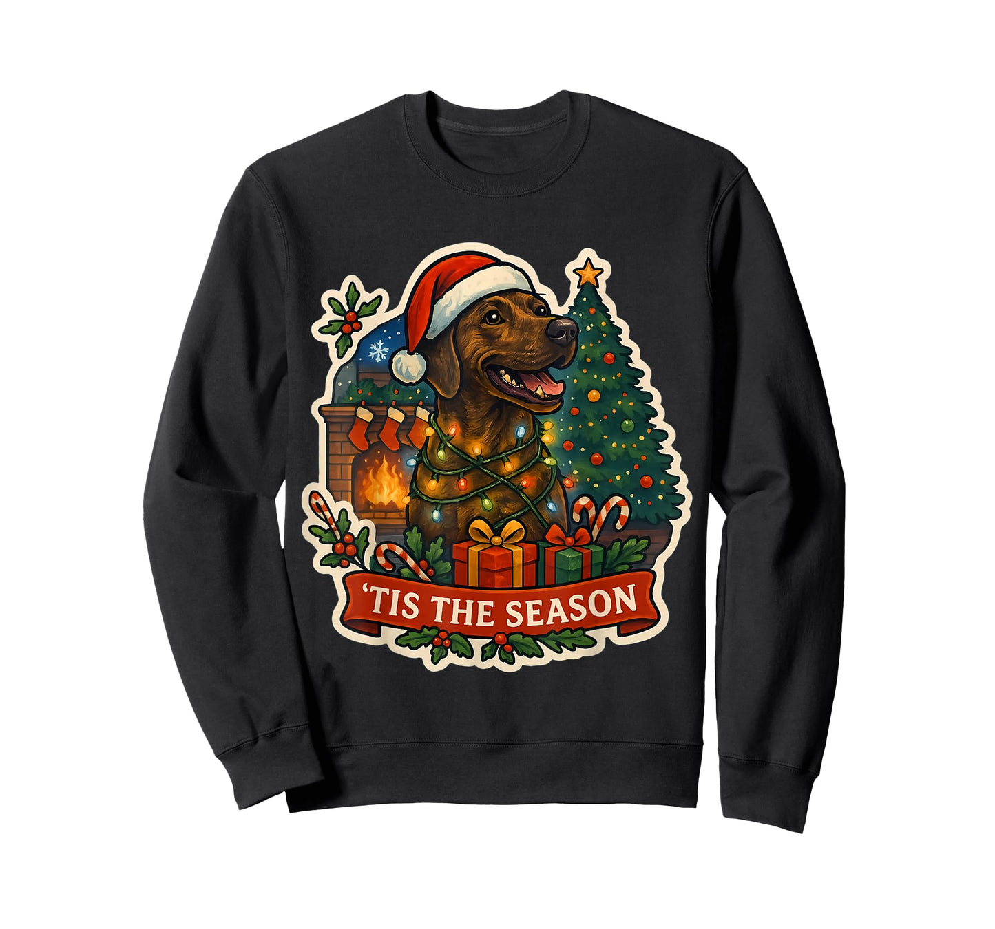 Tis The Season Plott Hound Dog Merry Christmas Mom Dad Xmas T-Shirt