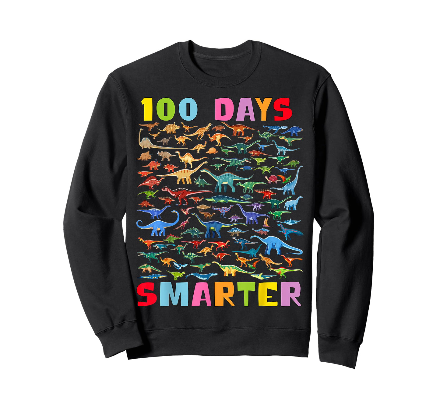100 Days Smarter Dinosaurs Teacher Kids 100th Day of School T-Shirt