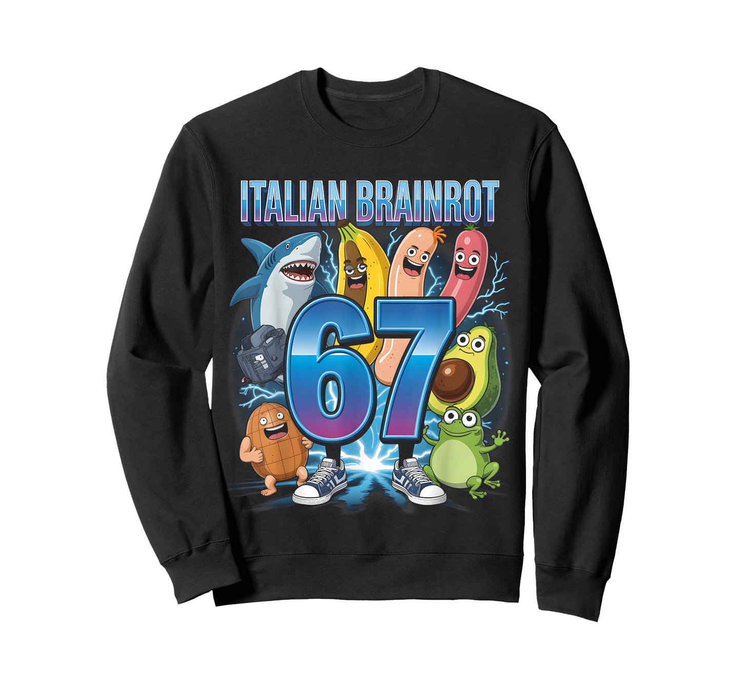 67 Brainrot Italian Meme Funny 67 Kids Costume Six Seven 6-7 T-Shirt