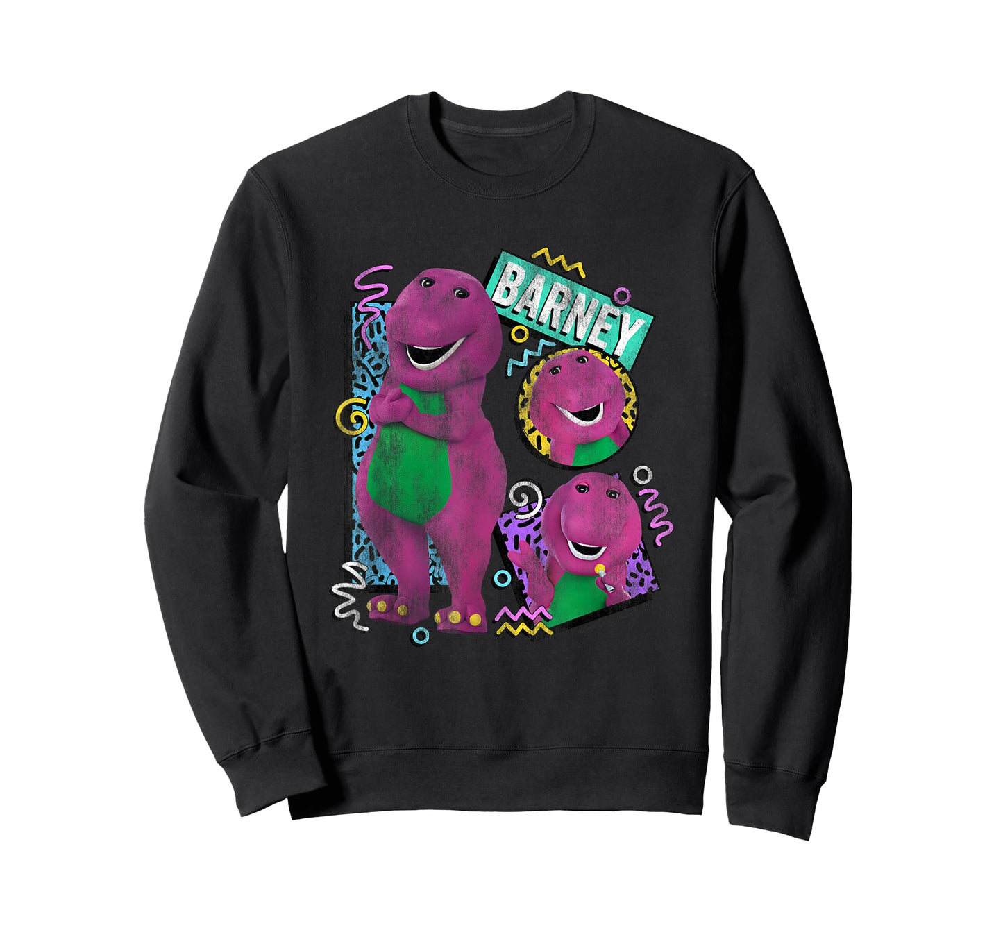 Barney 90s Style Colorful Pattern Retro T-Shirt