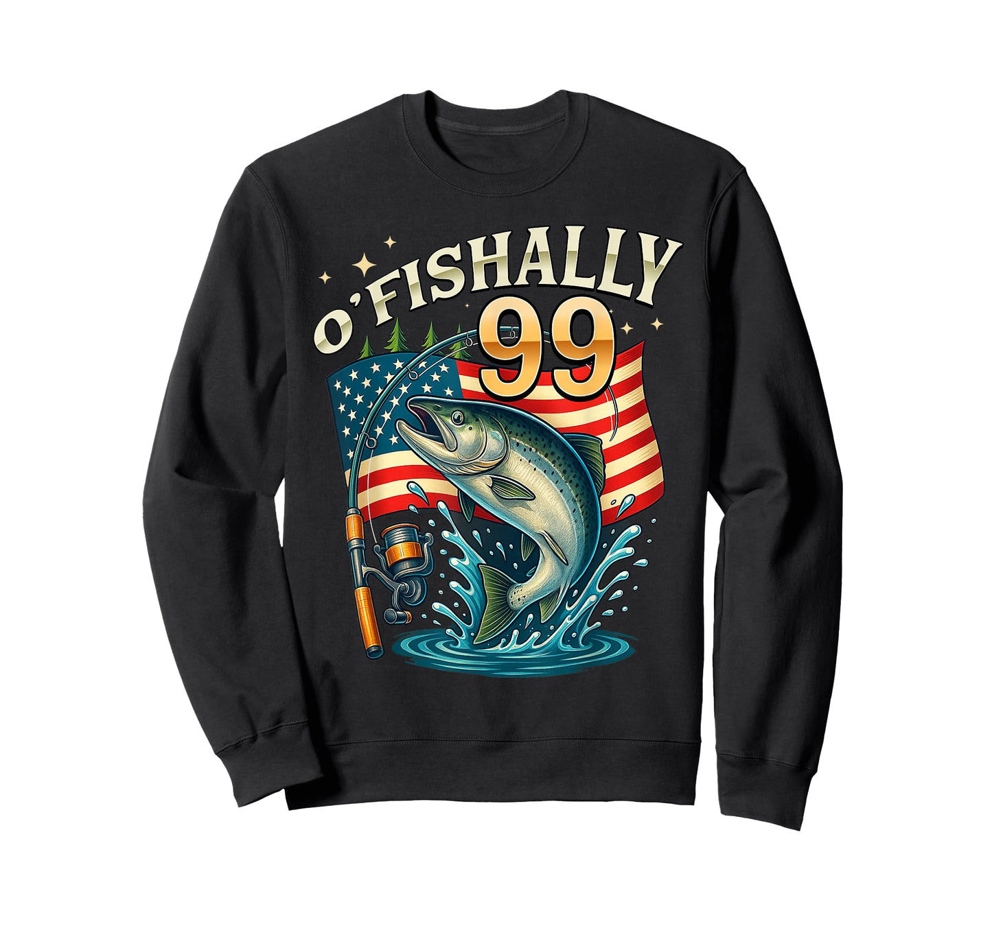O'fishally 99 Years Old Fishing 99th Birthday Fisherman T-Shirt