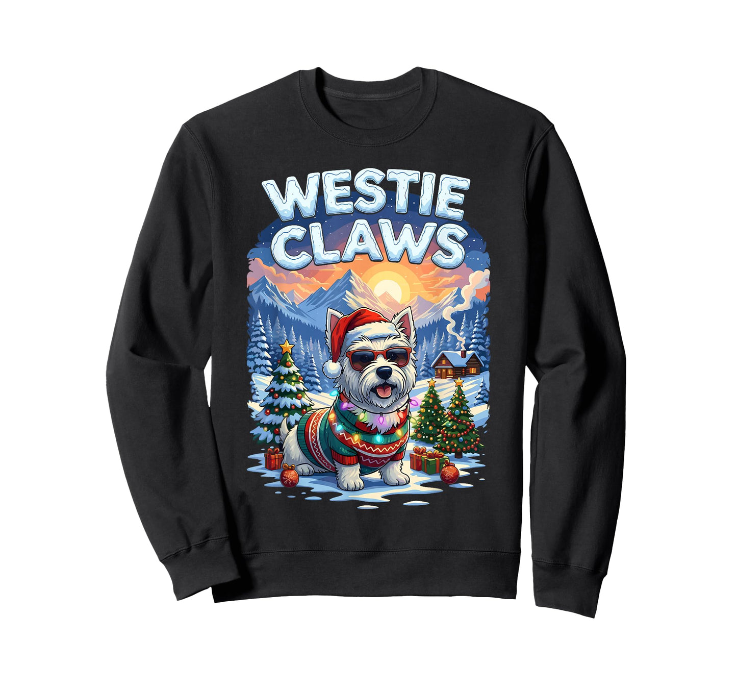 Christmas Santa Westie Claws Dog Owner West Highland Terrier T-Shirt