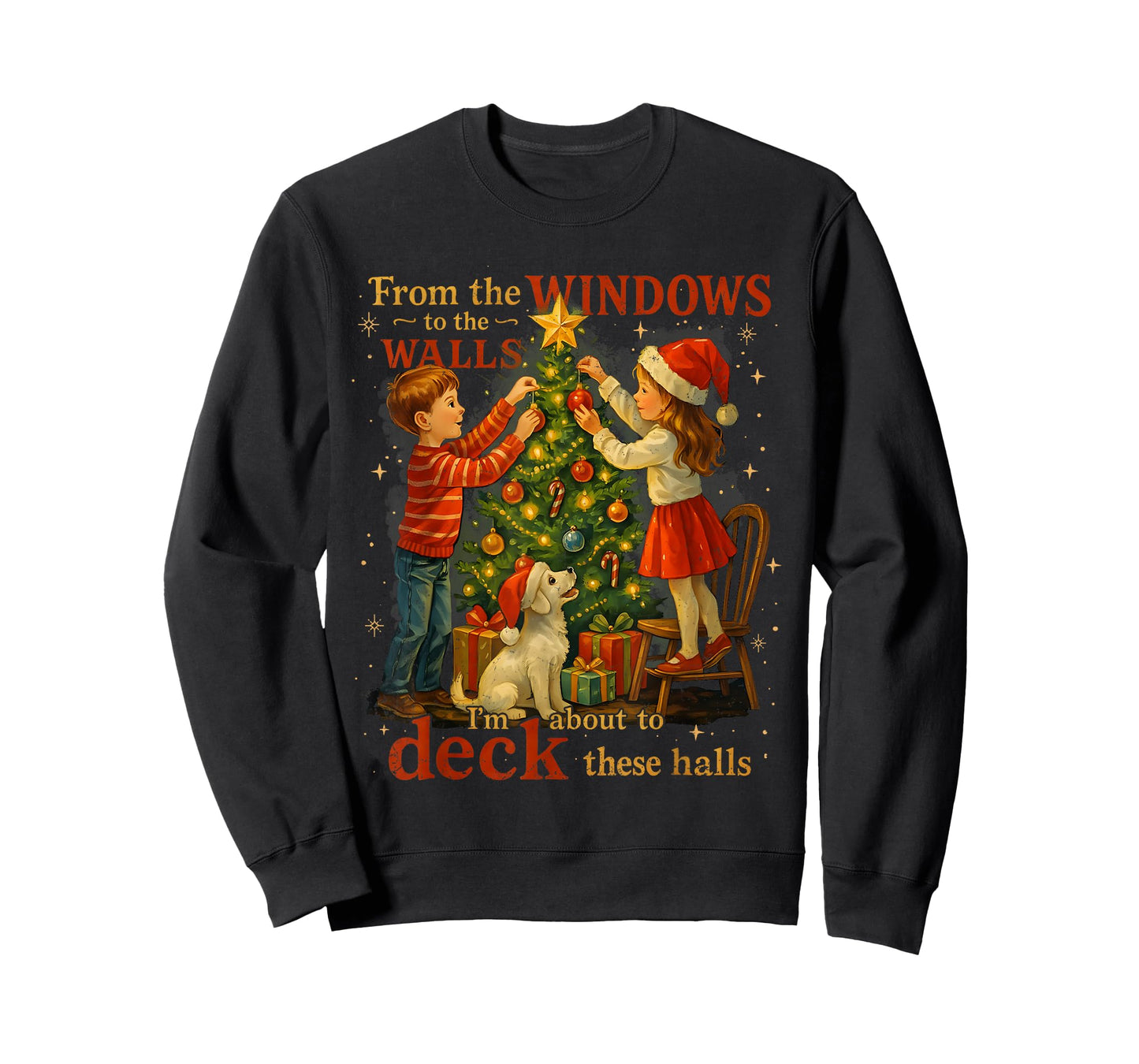 from The Windows to Walls Deck These Halls Christmas T-Shirt