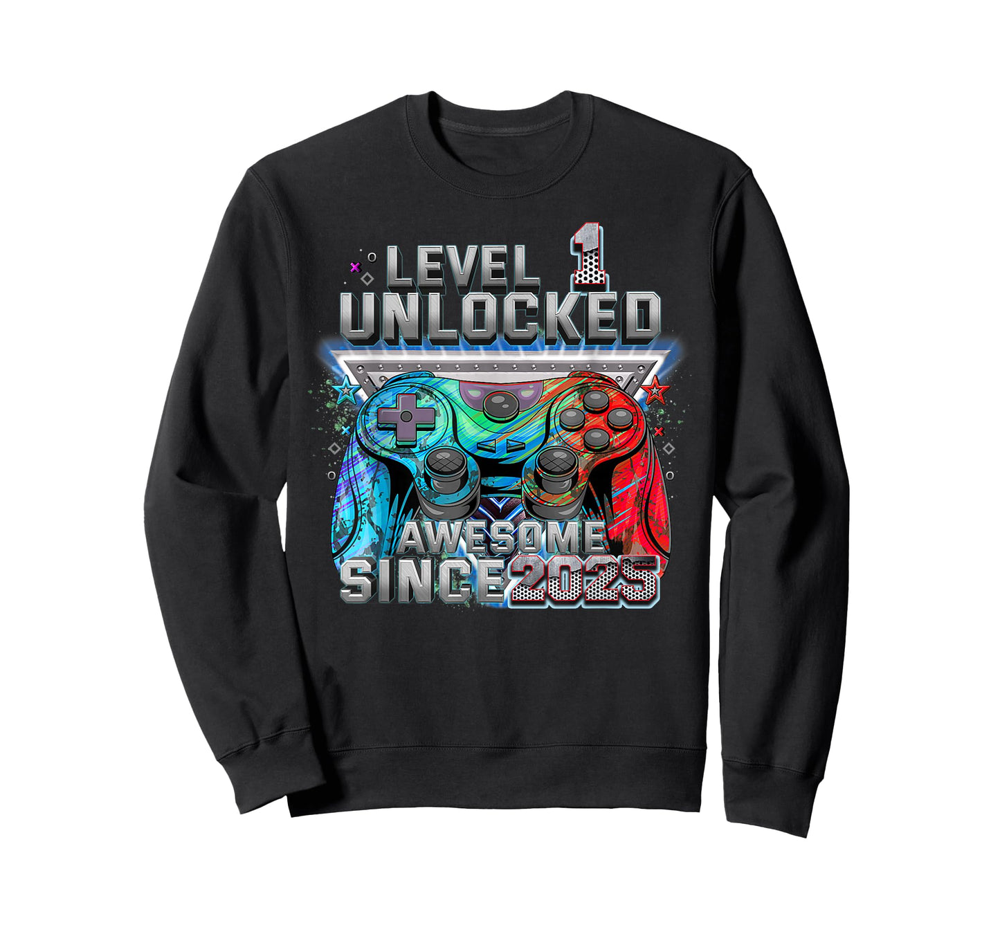 Level 1 Unlocked Gamer Gifts 1st Birthday Gaming Boys Kids T-Shirt