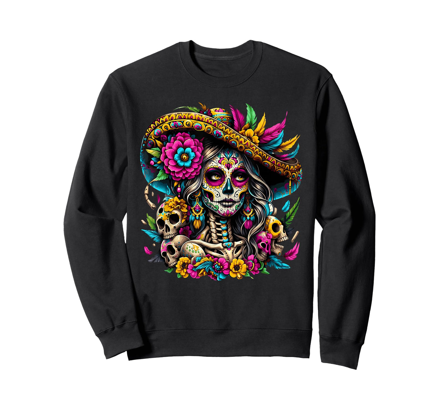 Dia De Los Muertos Mexican Day of The Dead Sugar Skull Women T-Shirt