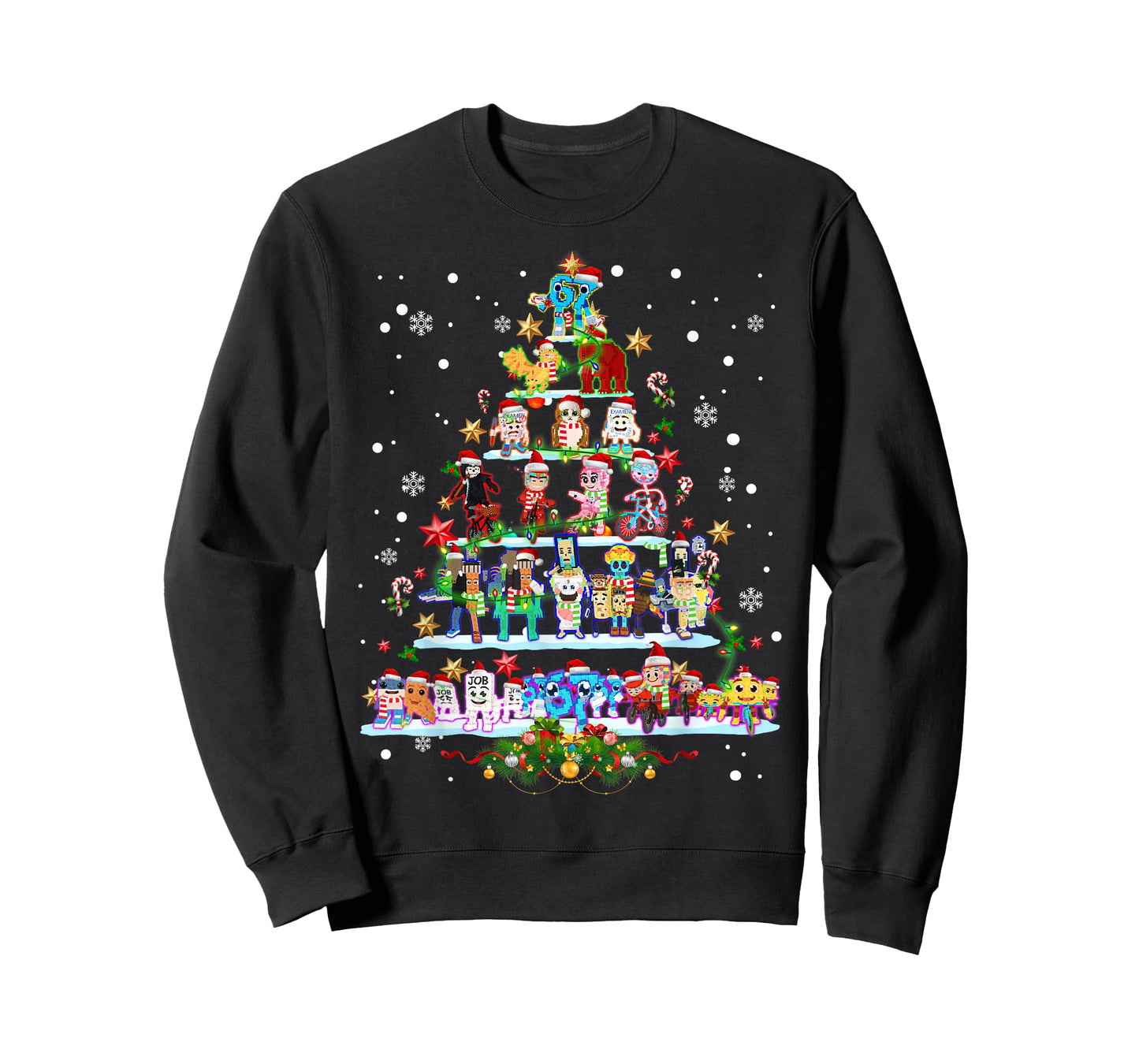 Christmas Tree All Brainrots Gaming Meme for Boys Kids Teens T-Shirt