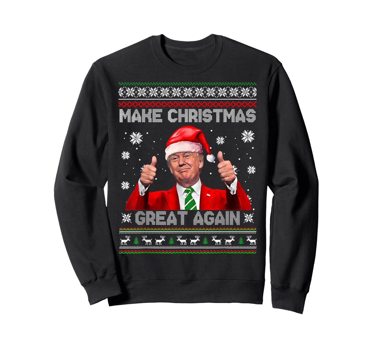 Make Christmas Great Again with Hilarious Ugly Trump Pajamas T-Shirt