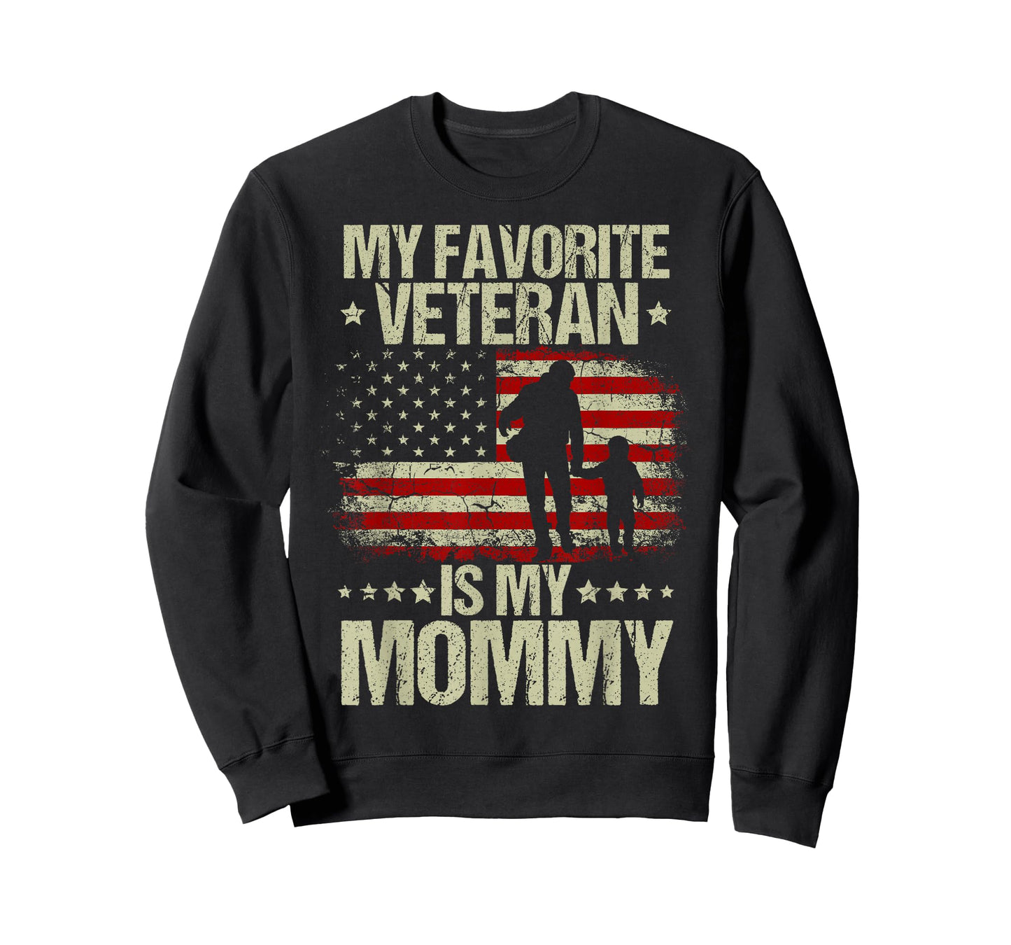My Favorite Veteran is MyMommy American Flag Veteran-Day T-Shirt