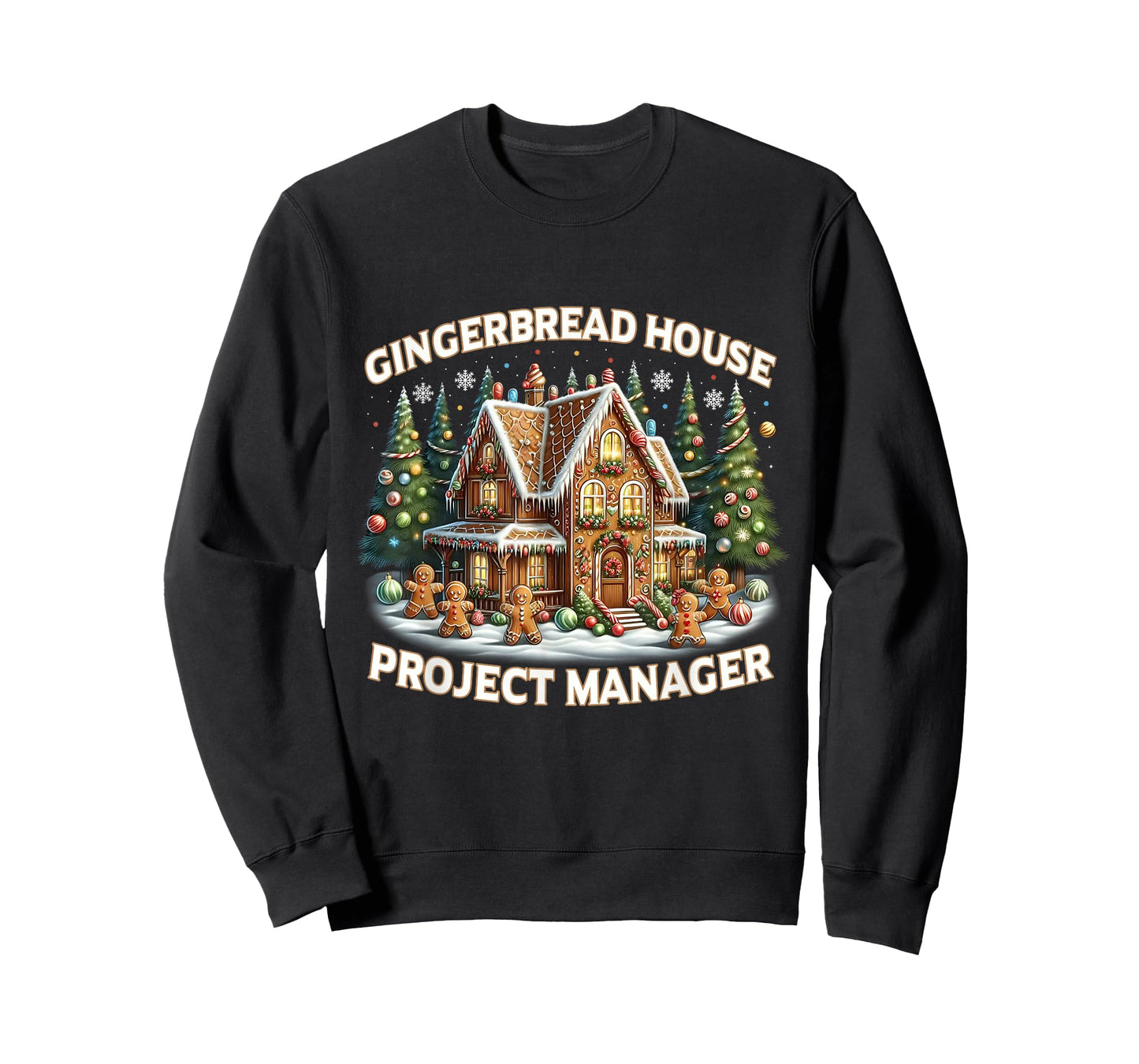 Gingerbread House Project Manager Funny Christmas T-Shirt