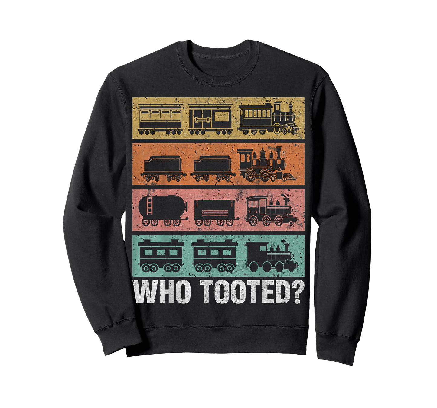 Who Tooted Funny Train Lovers Locomotive Railroad Collector T-Shirt