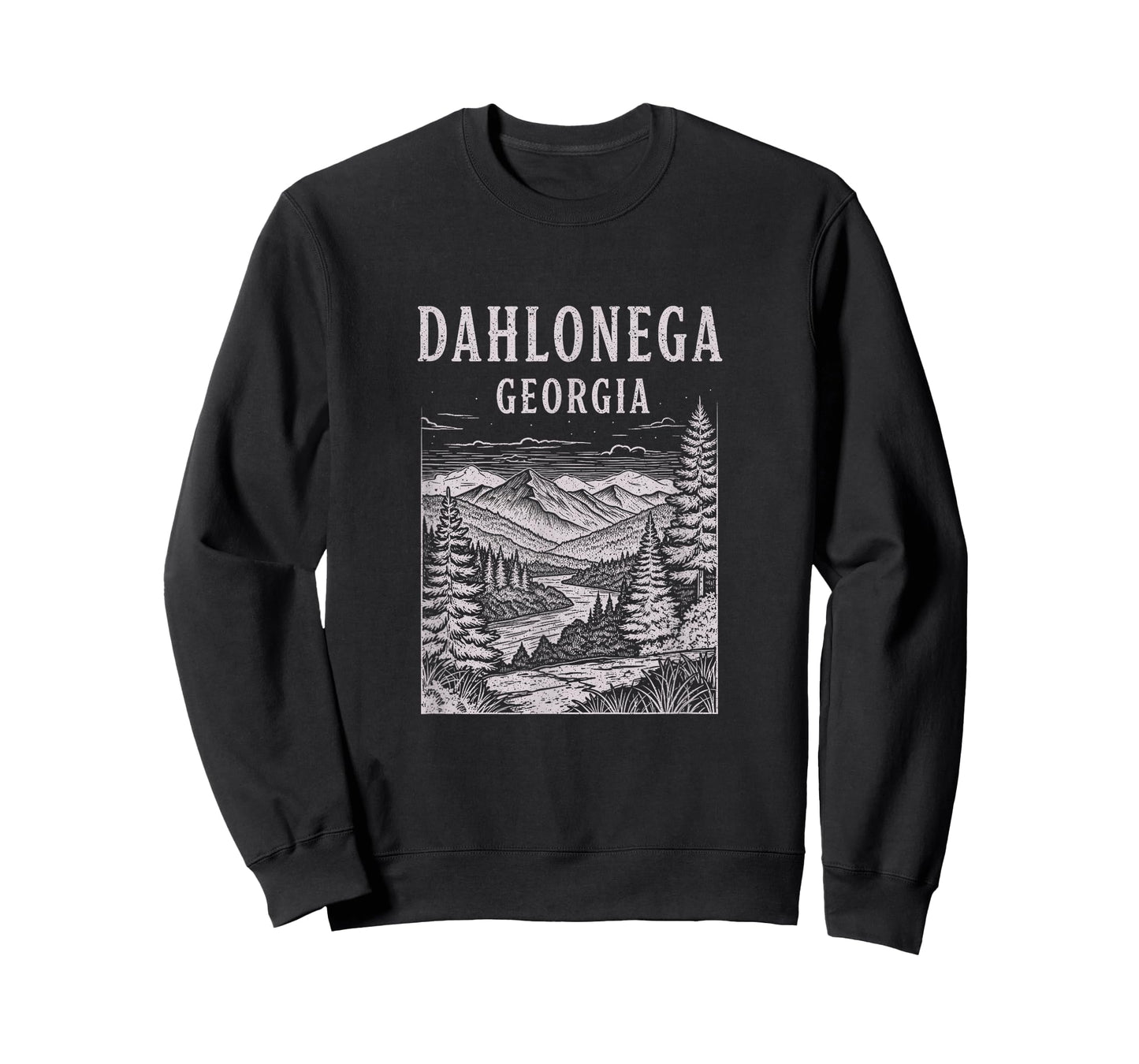 Vintage Dahlonega Georgia Drawing Art Design T-Shirt