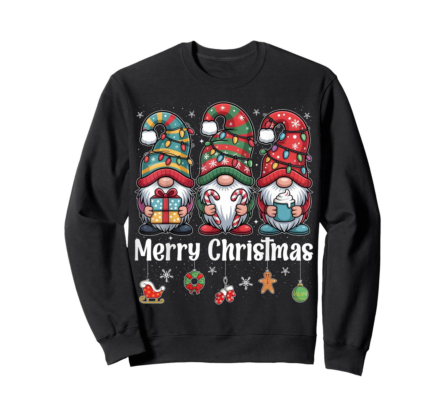 Merry Christmas Gnomes Christmas Lights Xmas Pajamas Family T-Shirt