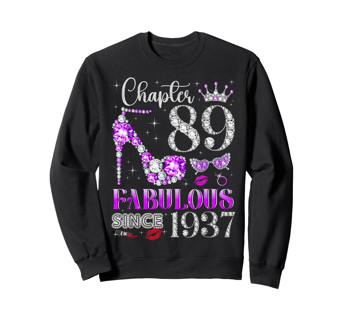 Chapter 89 Fabulous Since 1937 89Th Birthday Ladies Girls T-Shirt