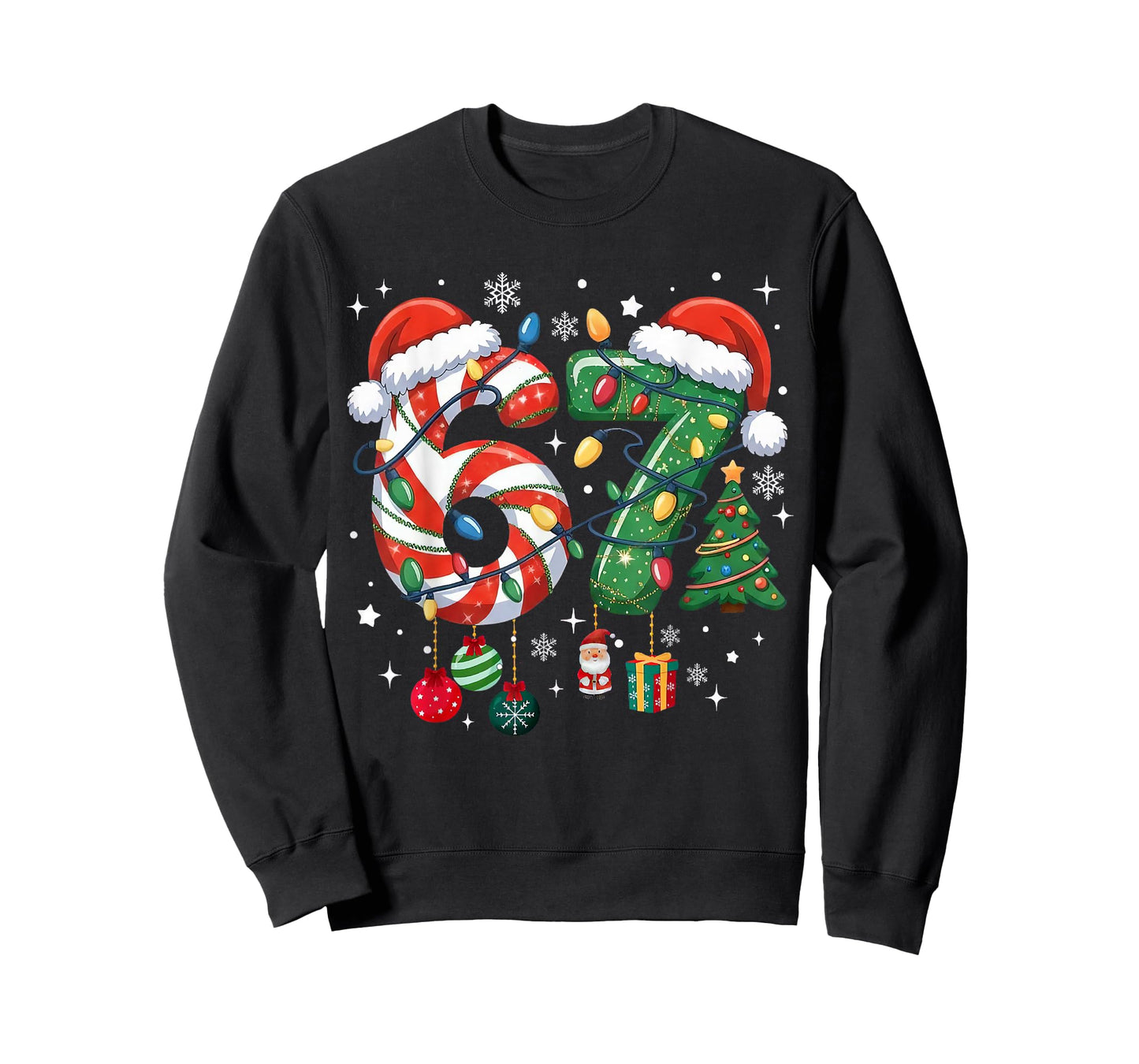 Meme 6 7 Christmas Matching Outfit Six Seven Trendy T-Shirt