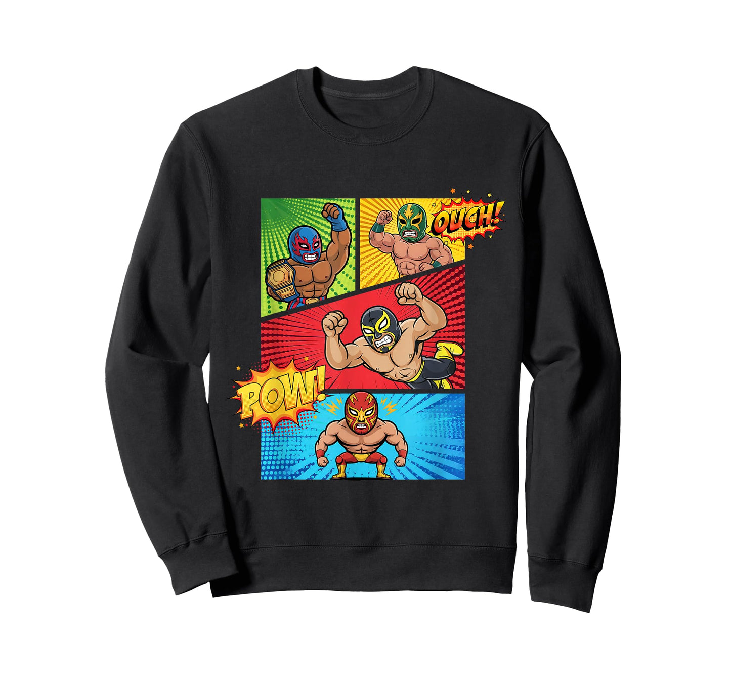 Lucha Libre Comic Book Mexican Wrestling Cartoon Wrestler T-Shirt